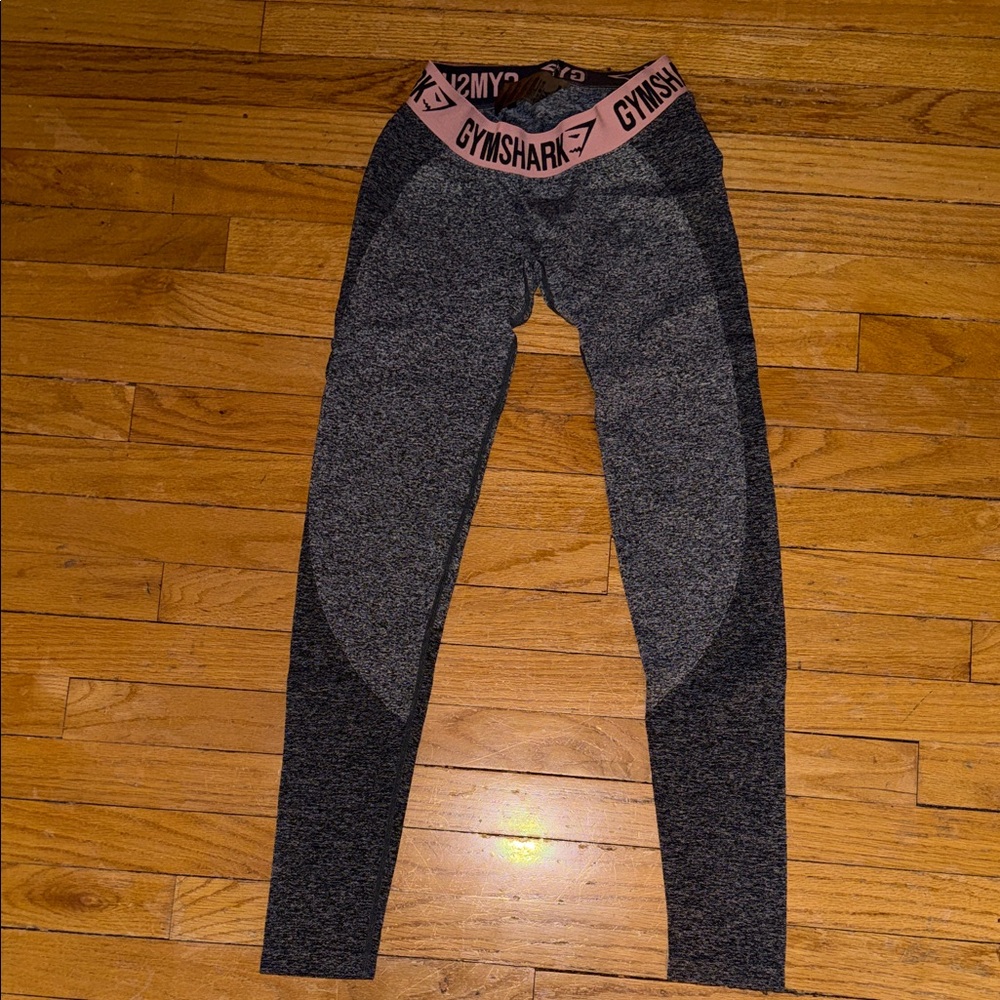 Gymshark Charcoal and Pink Active Leggings